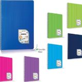 Uninote Colormaxi A4 Spiralli Plastik Kapak 96 Yaprak Kareli Defter 96/4 (12 Li Paket)