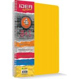 Uninote İdea Plastik Kapak 17x24 cm 150 Yaprak 4+1 Bölmeli Spiralli Defter