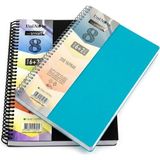 Uninote I'm Smart Spiralli 6+2 Ayraçlı 400 Sayfa Defter 8 Bölmeli 200 Yaprak 6 Bölüm Kareli 2 B - Çok Renkli