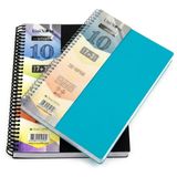 UniNote I'm Smart Spiralli 7+3 Ayraçlı 400 Sayfa Defter 10 Bölmeli 250 Yaprak 7 Bölüm Kareli 3 Bölüm Çizgili Sert Kapak Akıllı Tasarım (Karışık Renklerde)