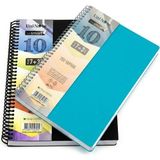 Uninote I'm Smart Spiralli 8+4 Ayraçlı 300 Yaprak 600 Sayfa Defter 12 Bölmeli - 8 Bölüm Kareli - Çok Renkli