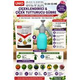 UNIO SILVER 12-34-12+ME Fosforlu Yaprak ve Toprak Gübresi 1 Kg + JETTA 2 Lt El Pompası 2'li Uygulama Seti | Çiçeklendirici ve Çiçek Tutturucu Gübre - 2'li SET