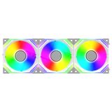 Uniontang Beyaz Prizma Yapı Taşı Fan, 120MM Bilgisayar CPU Soğutma LED Fan, hava Soğutmalı Isı Emici (3 Fan)