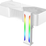 Uniontang Beyaz RGB Grafik Kartı GPU Destek Braketi, Tek Yuvalı Kartlar, 5V 3PIN ARGB LED'li Destek Ekran Kartı Tutucu Braketi, Eloksallı Havacılık Alüminyum (W Serisi)