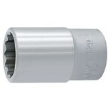 Unıor UN603822 1/2 12 Köşe Lokma 20 mm 190/1 12P - Gümüş - Altın - 40