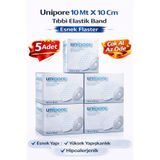 Unipore 5 ADET 10mt X 10cm Tıbbi Elastik Band Esnek Flaster