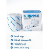 Unipore 5mt x 5cm Tıbbi Elastik Band Esnek Flaster (1 Adet) - 1 ADET 5 CM X 5 MT FLASTER
