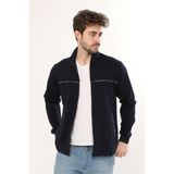 Uniprom Casual Ceket 3 Iplik Şardonlu Mevsimlik Günlük Ceket Lacivert - 4XL