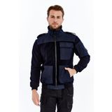 Uniprom Erkek Polar Ceket Tam Fermuarlı 7 Cepli Siyah S-Gard Model