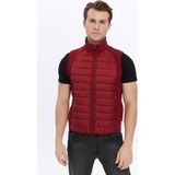Uniprom Erkek Şişme Yelek Su ve Rüzgar Geçirmez Ray Desen Bordo - 4XL