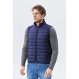 Uniprom Erkek Şişme Yelek Su ve Rüzgar Geçirmez Ray Desen Lacivert - 5XL