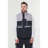 Uniprom Iş Yeleği Astarlı Kışlık 7-7 Kumaş 5 Cepli Lacivert Erkek - 4XL