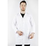 Uniprom Önlük Doktor Öğretmen Laborant Öğrenci Eczacı İş Önlüğü Temizlik Görevlisi Erkek - Beyaz - 44