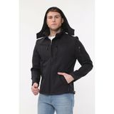 Uniprom Taktikal Softshell Mont Kollar ve Kapşon Çıkabilir Erkek Füme - XS