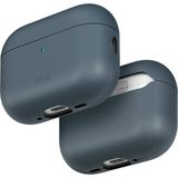 UNIQ Better By Design Airpods Pro 3 Kılıf Vegan Deri Kapak Premium Tasarım Lyden Vex Kablosuz Şarj Desteği Modern Koruma - Mavi