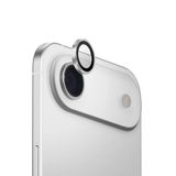 UNIQ Better By Design iPhone 16 Pro ile Uyumlu Lens Koruyucu Cam, Anti-Reflective, Alüminyum Çerçeve, Gümüş