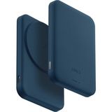 UNIQ Better By Design Powerbank 5000 Mah Lexa Vegan Deri Slim 20W Hızlı Şarj Pocketslim™ Magsafe Özellikli Şık Tasarım - Mavi