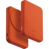 UNIQ Better By Design Powerbank 5000 Mah Lexa Vegan Deri Slim 20W Hızlı Şarj Pocketslim™ Magsafe Özellikli Şık Tasarım - Turuncu
