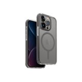 UNIQ Combat MagClick Telefon Kılıfı iPhone 15 Pro ile Uyumlu, Manyetik Şarj Uyumlu (Gri)