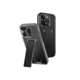 UNIQ Heldro Mount + iPhone 15 Pro Max ile Uyumlu Telefon Kılıfı (Gri)