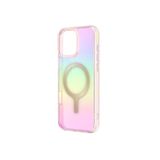 UNIQ Hibrid IRIDESCIA Telefon Kılıfı iPhone 16 PRO MAX ile Uyumlu, MAGCLICK Şarj (Pembe Prizma)