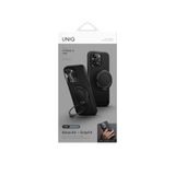 UNIQ Hibrid KEVA AIR Telefon Kılıfı GRIPFIT Premium ile Uyumlu iPhone 16 PRO (2024) 6.3, MAGCLICK Şarj (Karbon Siyah) Paketi