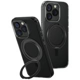 UNIQ Hibrid SWIVIX Telefon Kılıfı iPhone 16 PRO ile Uyumlu 360 Dönen Destek Çubuğu (Siyah)