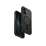 UNIQ Hibrit iPhone 16 (2024) 6.1 ile Uyumlu Savaş Telefon Kılıfı, MAGCLICK Şarj (Siyah)
