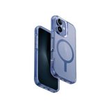 UNIQ Hibrit iPhone 16 (2024) 6.1 ile Uyumlu Savaş Telefon Kılıfı, MAGCLICK Şarjı (İnci Mavisi)