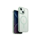 UNIQ iPhone 15 ile Uyumlu Savaş Telefon Kılıfı, MagClick Manyetik Şarj Uyumlu (Nane Kremi)