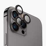 Uniq iPhone 15 Pro Max Optix Alüminyum Gri Kamera Lens Koruyucu