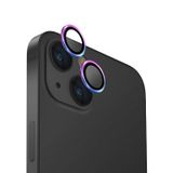 Uniq iPhone 15/15 Plus Optix Alüminyum Gökkuşağı Kamera Lens Koruyucu