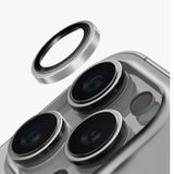Uniq iPhone 16 Pro - 16 Pro Max Optix Çelik Çerçeveli Sapphire Gümüş Kamera Lens Koruyucu