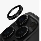 Uniq iPhone 16 Pro - 16 Pro Max Optix Çelik Çerçeveli Sapphire Siyah Kamera Lens Koruyucu