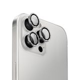 Uniq iPhone 16 Pro - 16 Pro Max Optix Simli Alüminyum Beyaz Kamera Koruyucu