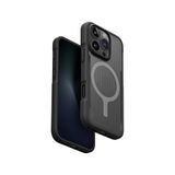 UNIQ iPhone 16 PRO ile Uyumlu Hybrid Combat Aktif Telefon Kılıfı, MAGCLICK Şarj (Kömür Siyahı)