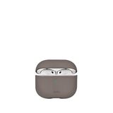 Uniq Lyden Ds 4.nesil Titan Deri Airpods 4 Kulaklık Kılıfı - Gri