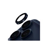 UNIQ Optix Prime iPhone 17 Pro Max ile Uyumlu Lens Koruyucu, Safir Cam, Paslanmaz Çelik Çerçeve, Lacivert