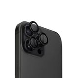 UNIQ OPX ALÜMİNYUM KAMERA LENS KORUYUCU iPhone 16 Pro ve iPhone 16 Pro Max ile uyumlu, Gece Yarısı (Siyah)