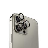 UNIQ OPX ALÜMİNYUM KAMERA LENS KORUYUCU iPhone 16 Pro ve iPhone 16 Pro Max ile uyumlu, Titanyum Gri