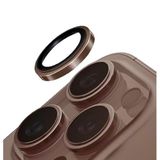 UNIQ OPX Paslanmaz Çelik Çerçeve Safir Kamera Lens Koruyucu iPhone 16 Pro ve iPhone 16 Pro Max ile Uyumlu, Yaldızlı Altın