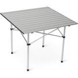 Uniqamp ® Krono™ 4 Kişilik Aluminyum Katlanır Piknik Kamp Masası 70X70X55 cm - Metalik Gri
