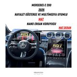 Uniqanatolia Mercedes C200 2026 Hayalet Ekran Ve Multimedya Uyumlu Set Mat Ekran Koruyucu
