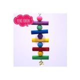 UniqBirdToys Kuş Kafes Zilli Çiğneme Oyuncağı Renkli