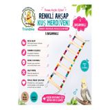 UniqBirdToys Trendme Ahşap Boncuklu Kuş Merdiveni ( 5 Basamaklıdır. )