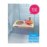 UniqBirdToys Trendme Doğal Ahşap Oyun Halkalı Kuş Yemliği Oyuncağı