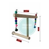 UniqBirdToys Uniq Bird Toys Vidalı Kuş Oyuncağı Kafes Içi Ahşap Tünek Parkuru