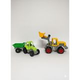 Uniqlion 2'li Oyuncak Seti (Traktör - Dozer) - Sarı
