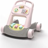 Uniqlion 2'si 1 Arada Yürüme Yardımcısı Ilk Adım Arabası ve Şekil Eşleştirme Oyuncağı , 10 Ay+ - Pembe