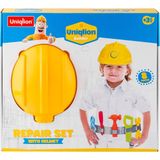Uniqlion 8 Parça Tamir Seti ve Baret 3-6 Yaş Oyuncak Inşaat Takımı - Sarı